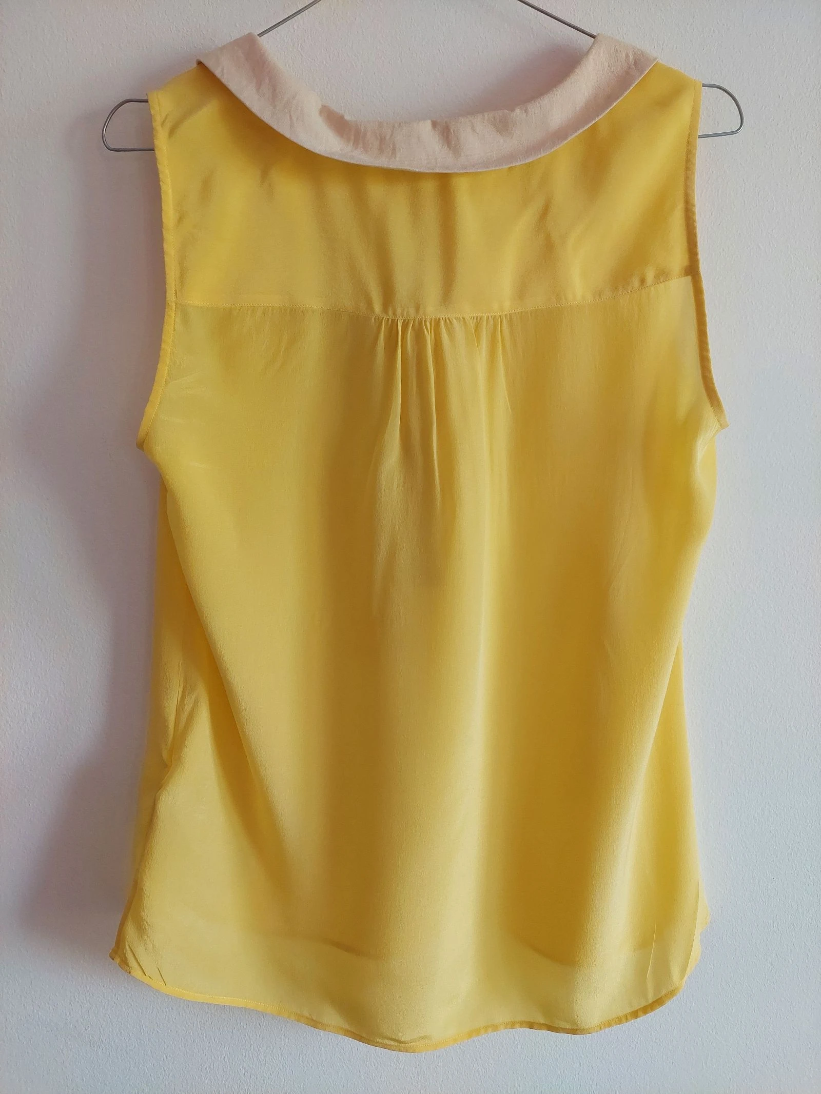 Massimo Dutti Blusa de Seda Amarela – photo 3